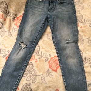 Banana Republic Light Blue Distressed Skinny Jeans